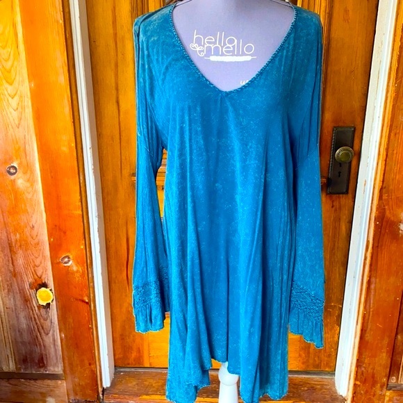 ❤️MITTOSHOP Boho Bell Sleeve asymmetrical Dress❤️ - Picture 2 of 9